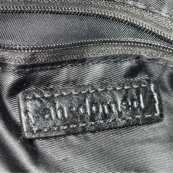 AH-DORNED New York Black Crossbody Bag w/Red, Green, Black Striped Strap - Picture 6 of 6